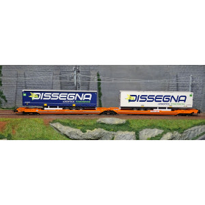 Roco 77395 Wagon-poche articulé double T3000e, Wascosa, chargés conteneurs Dissegna Roco Roco 77395 - 1