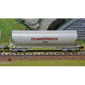 Arnold HN6558 Set de 2 wagons trémies à bogies, transport de céréales, SNCF, Transcéréales CTC et Marcel Millet, échelle N Arnol