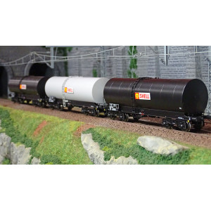 Ree modeles WB663 Set de 3 wagons citerne FAUVET-GIREL, bogies Y 23, SHELL Ree Modeles WB-663 - 5