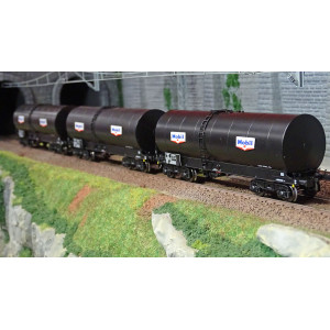 Ree modeles WB662 Set de 3 wagons citerne FAUVET-GIREL, bogies Y 23, MOBIL Ree Modeles WB-662 - 5