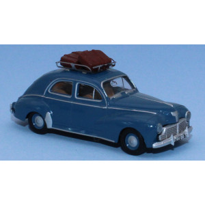 SAI 1720 Peugeot 203, bleu azur, galerie de toit et 2 valises Sai Sai_1720 - 1