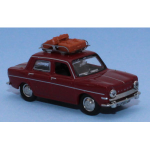 SAI 1743 Simca 1000 rouge foncé, galerie de toit et 2 valises Sai Sai_1743 - 1