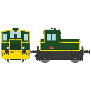 Ree Modeles MB147 Locotracteur diesel Y2103, Vert 301, traverses et bandes jaunes, châssis noir, Sud-Est Ree Modeles MB-147 - 4