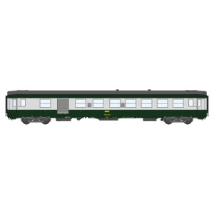 Ree Modeles VB301 Voiture voyageurs UIC B5Dd2, vert 302/gris métallisé/toit gris, SNCF Ree Modeles VB-301 - 3