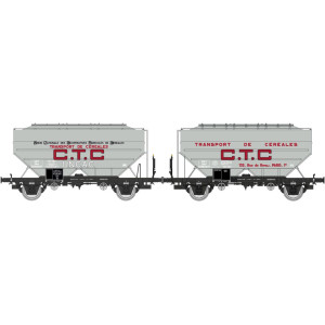 Ree modeles WB723 Set de 2 wagons céréaliers Richard, CTC et CTC UNAC, ep. III Ree Modeles WB-723 - 4