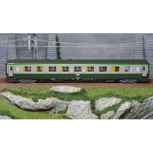 Ree Modeles VB309 Voiture voyageurs UIC B9 ex A9, vert 302/gris 804, logo encadré blanc, SNCF Ree Modeles VB-309 - 2