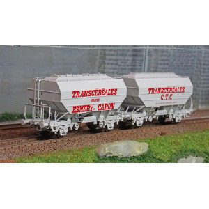 Ree modeles WB729 Set de 2 wagons céréaliers Richard, Transcéréales ESMERY-CARON et CTC, ep. IV Ree Modeles WB-729 - 1