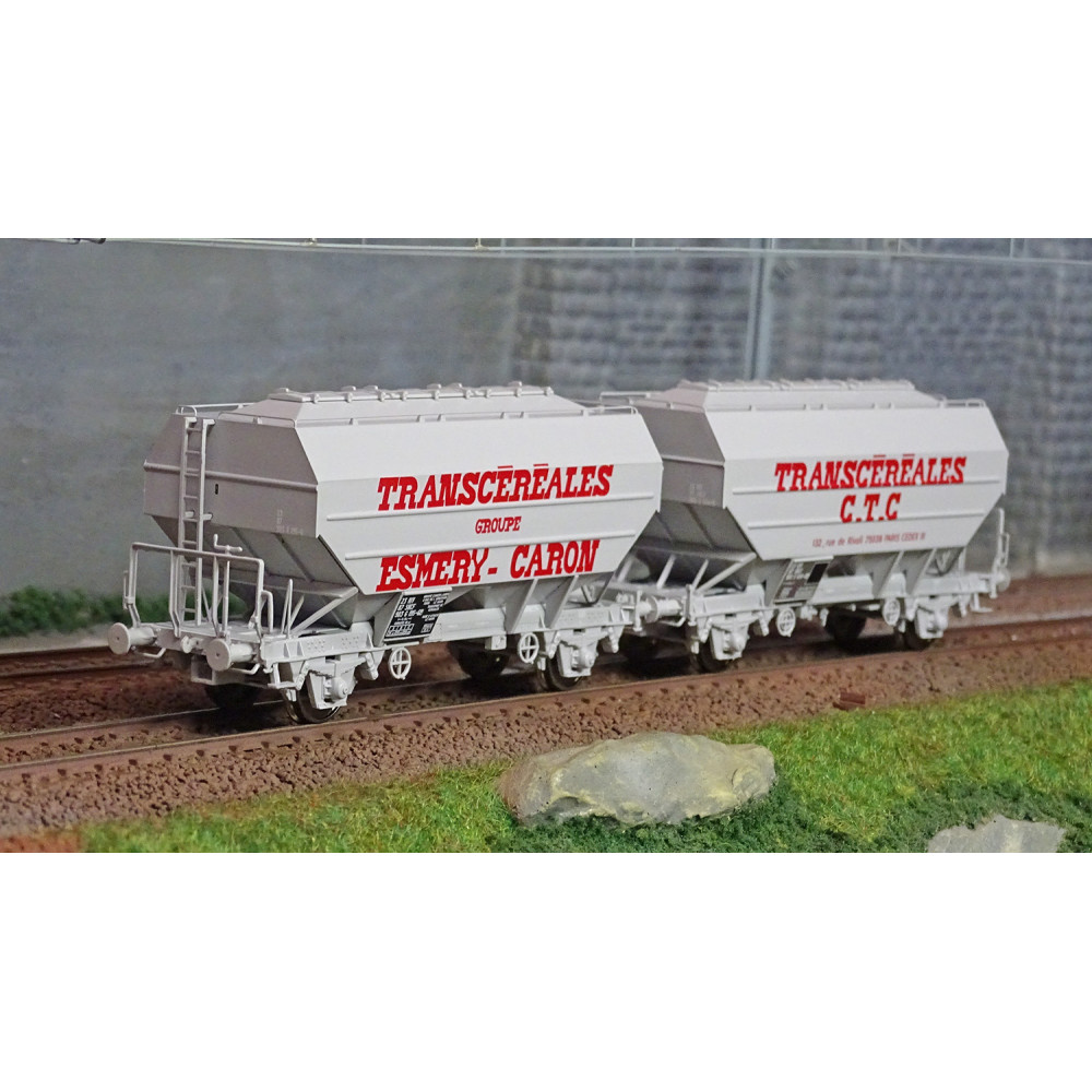 Ree modeles WB729 Set de 2 wagons céréaliers Richard, Transcéréales ESMERY-CARON et CTC, ep. IV Ree Modeles WB-729 - 1