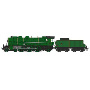 Ree Modeles MB134.S Locomotive à vapeur 231 D 154, Vert PLM, PLM, sonore, fumée Ree Modeles MB-134.S - 5