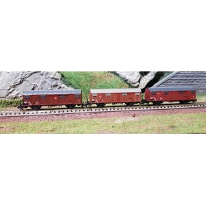 Liliput 260136 Set de 3 wagons couverts DB AG, bruns Liliput Liliput_260136 - 1