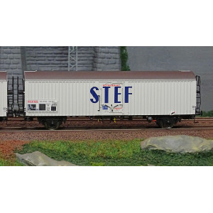 Ls Models 30236 Set de 2 wagons frigorifiques lbes, courts, STEF bleu, toit gris, marquage UIC Ls models Lsm_30236 - 3