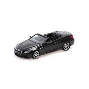 Minichamps 870027334 BMW M6 cabriolet 2015, noir métal Busch véhicule Busch_870027334 - 1