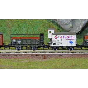 MiniTrix 15715 Set de 5 wagons marchandises, 150 ans de chemins de fer vicinaux, K.Bay.Sts.B., échelle N Trix Trix_15715 - 3