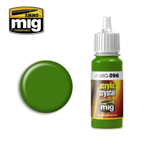 Peinture acrylique VERT CRISTAL PÉRISCOPE (ET FEU ARRIÈRE ALLUMÉ) 17ml Mig AMMO - MIG Jimenez A.MIG-0096 - 1