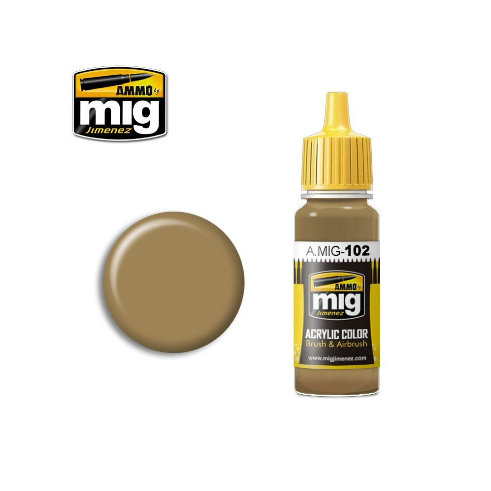 Peinture acrylique MARRON OCRE 17ml Mig AMMO - MIG Jimenez A.MIG-0102 - 1