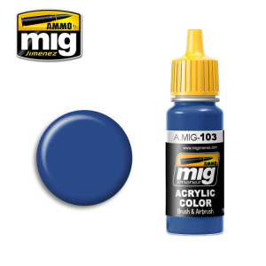 Peinture acrylique BLEU MOYEN 17ml Mig AMMO - MIG Jimenez A.MIG-0103 - 1