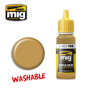 Peinture acrylique SABLE LAVABLE (RAL 8020) 17ml Mig AMMO - MIG Jimenez A.MIG-0106 - 1