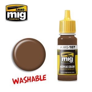 Peinture acrylique TERRE LAVABLE 17ml Mig AMMO - MIG Jimenez A.MIG-0107 - 1