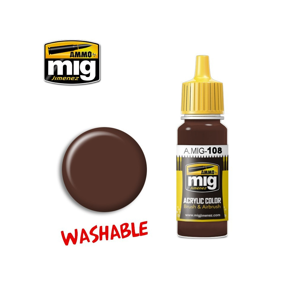 Peinture acrylique BOUE LAVABLE 17ml Mig AMMO - MIG Jimenez A.MIG-0108 - 1