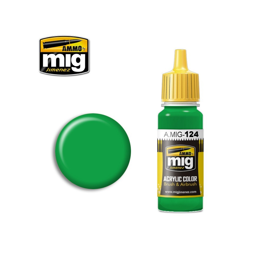 Peinture acrylique VERT CITRON 17ml Mig AMMO - MIG Jimenez A.MIG-0124 - 1