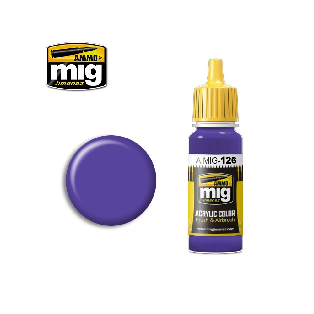 Peinture acrylique VIOLET 17ml Mig AMMO - MIG Jimenez A.MIG-0126 - 1