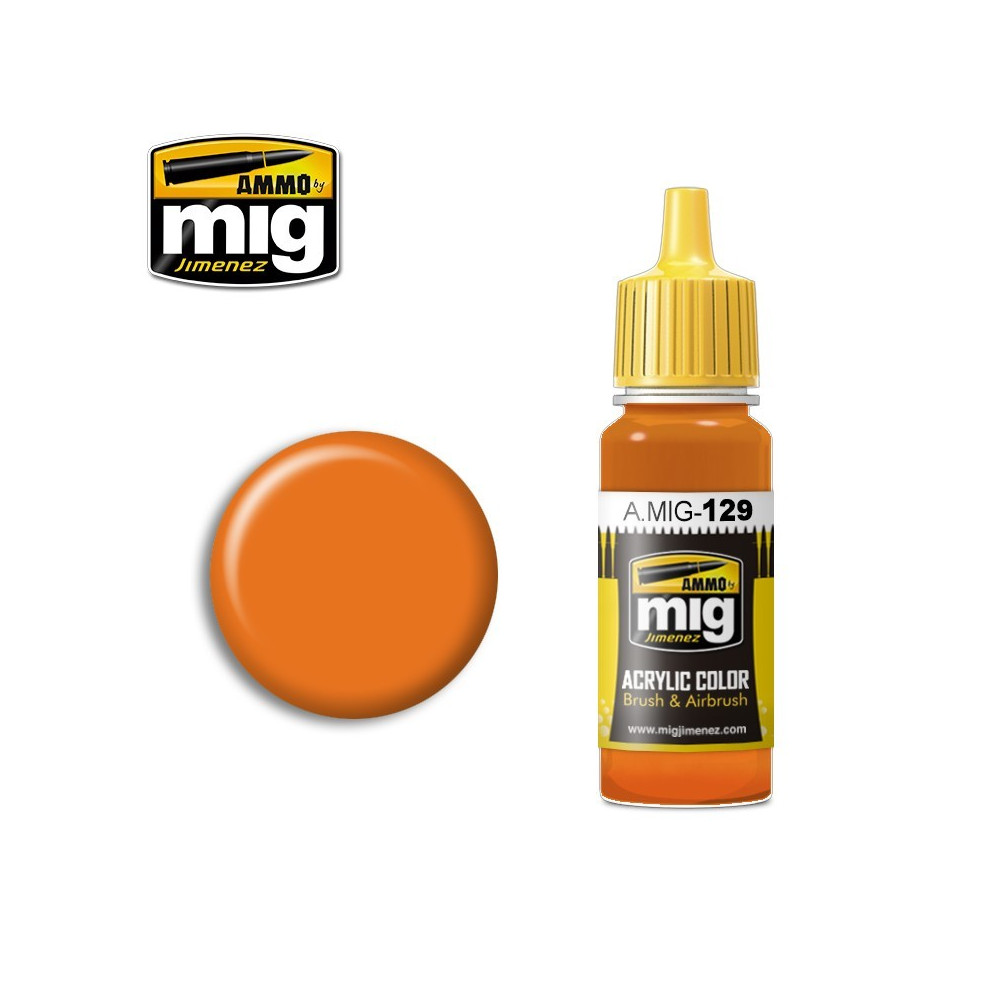 Peinture acrylique ORANGE 17ml Mig AMMO - MIG Jimenez A.MIG-0129 - 1 Peinture acrylique ORANGE 17ml Mig AMMO - MIG Jimenez A.MIG-0129 - 1
