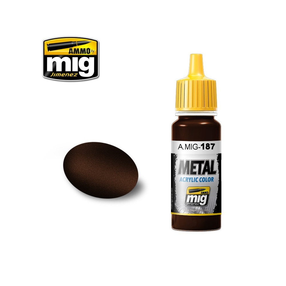 Peinture acrylique JET D'ECHAPPEMENT FER BRULE 17ml Mig AMMO - MIG Jimenez A.MIG-0187 - 1