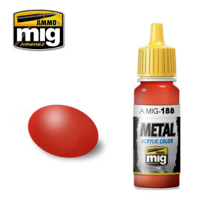 Peinture acrylique ROUGE MÉTALLIQUE 17ml Mig AMMO - MIG Jimenez A.MIG-0188 - 1