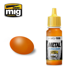 Peinture acrylique ORANGE MÉTALLIQUE 17ml Mig AMMO - MIG Jimenez A.MIG-0189 - 1