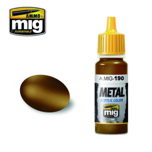 Peinture acrylique VIEUX LAITON 17ml Mig AMMO - MIG Jimenez A.MIG-0190 - 1