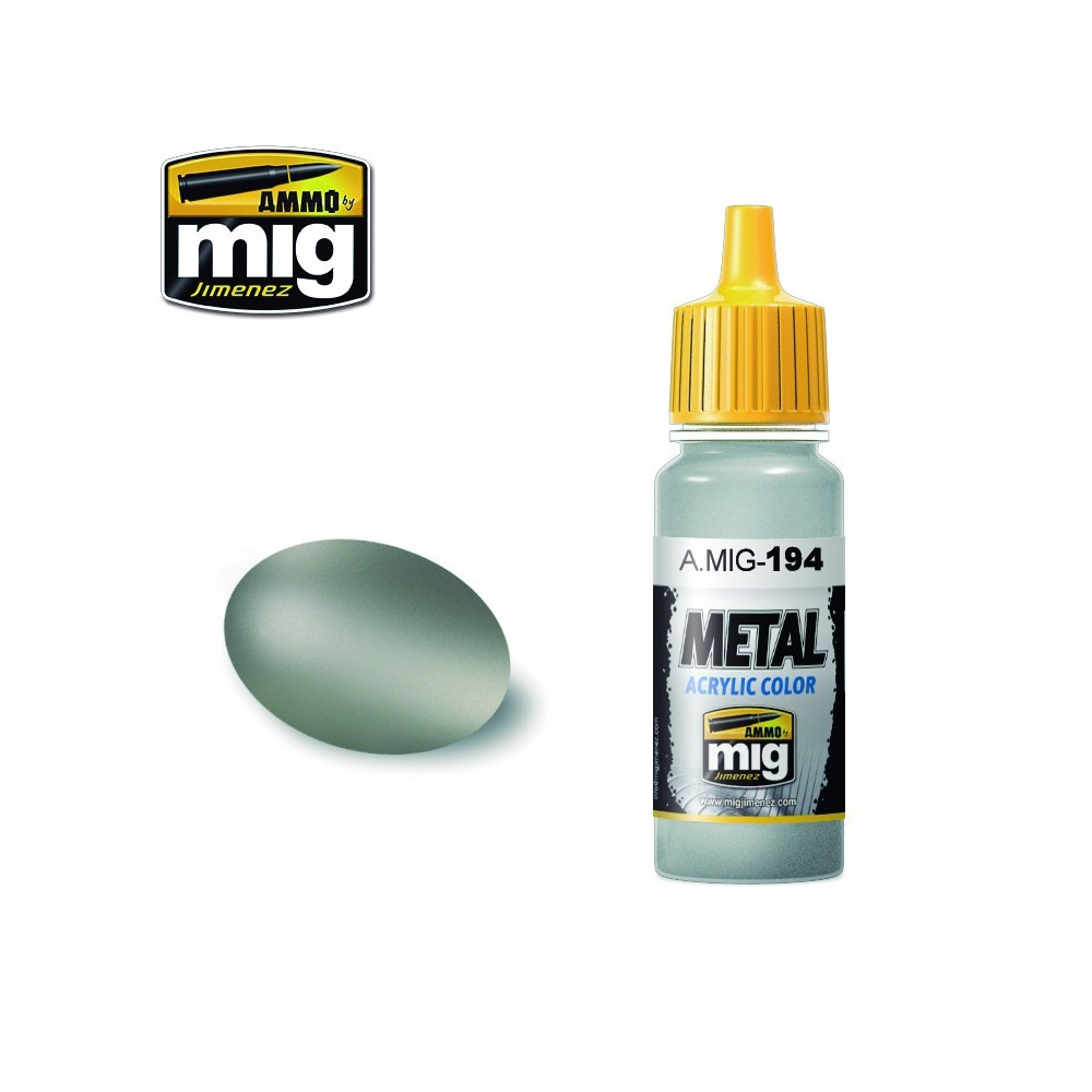 Peinture acrylique ALUMINIUM MAT 17ml Mig AMMO - MIG Jimenez A.MIG-0194 - 1