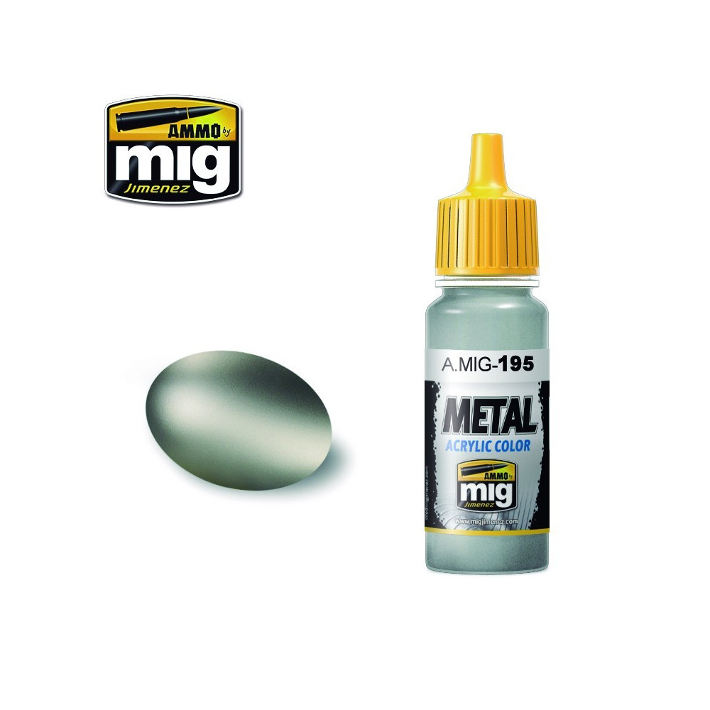 Peinture acrylique ARGENT 17ml Mig AMMO - MIG Jimenez A.MIG-0195 - 1 Peinture acrylique ARGENT 17ml Mig AMMO - MIG Jimenez A.MIG-0195 - 1