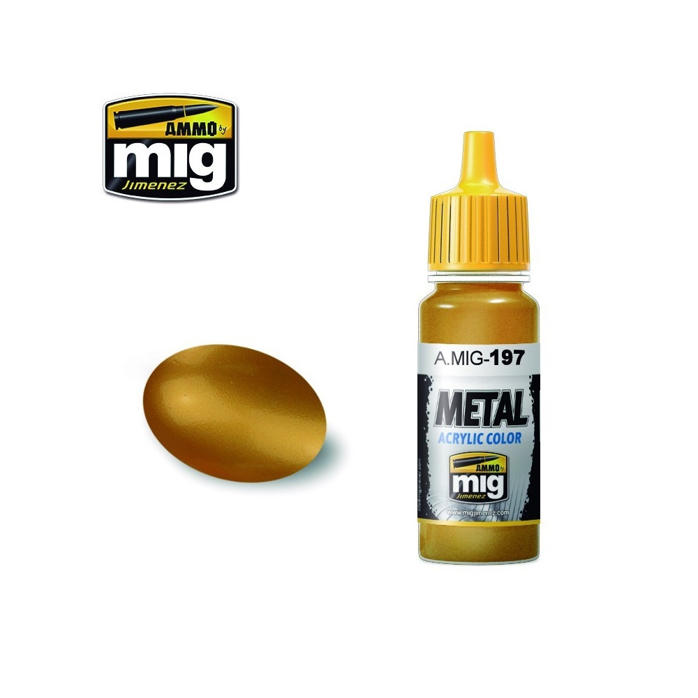 Peinture acrylique LAITON 17ml Mig AMMO - MIG Jimenez A.MIG-0197 - 1