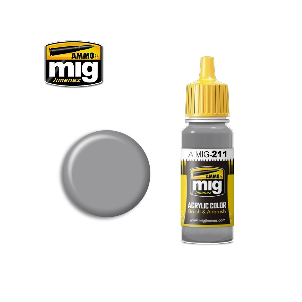 Peinture acrylique FS 36270 GRIS MOYEN 17ml Mig AMMO - MIG Jimenez A.MIG-0211 - 1