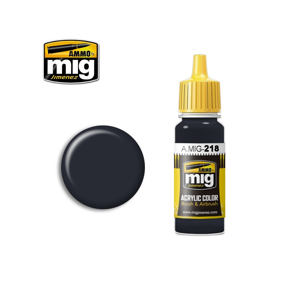 Peinture acrylique RLM 66 NOIR GRIS 17ml Mig AMMO - MIG Jimenez A.MIG-0218 - 1