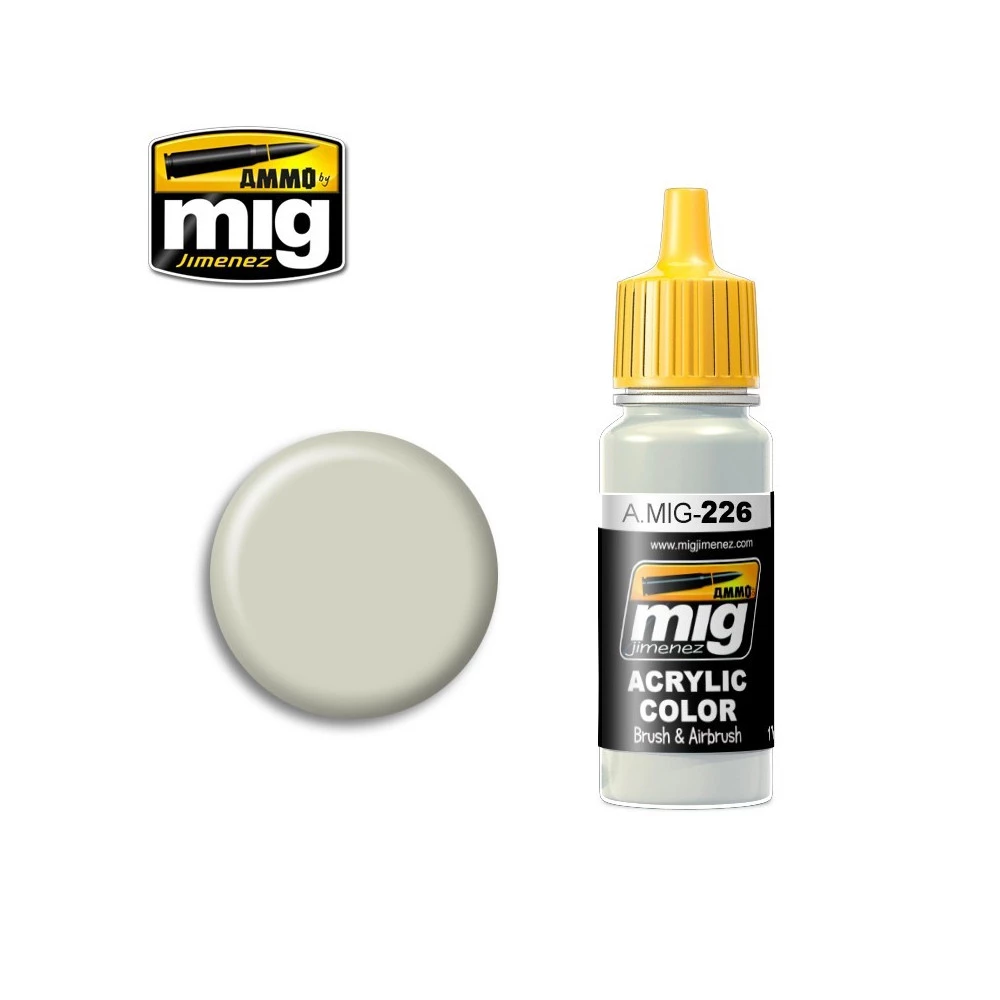 Peinture acrylique FS 36622 GRIS 17ml Mig AMMO - MIG Jimenez A.MIG-0226 - 1 Peinture acrylique FS 36622 GRIS 17ml Mig AMMO - MIG Jimenez A.MIG-0226 - 1