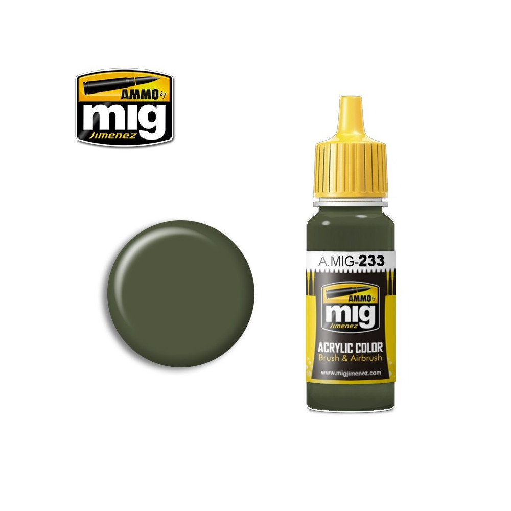 Peinture acrylique RLM 71 VERT FONCÉ 17ml Mig AMMO - MIG Jimenez A.MIG-0233 - 1