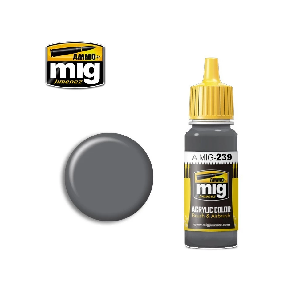 Peinture acrylique FS 36122 GRIS NEUTRE 17ml Mig AMMO - MIG Jimenez A.MIG-0239 - 1 Peinture acrylique FS 36122 GRIS NEUTRE 17ml Mig AMMO - MIG Jimenez A.MIG-0239 - 1
