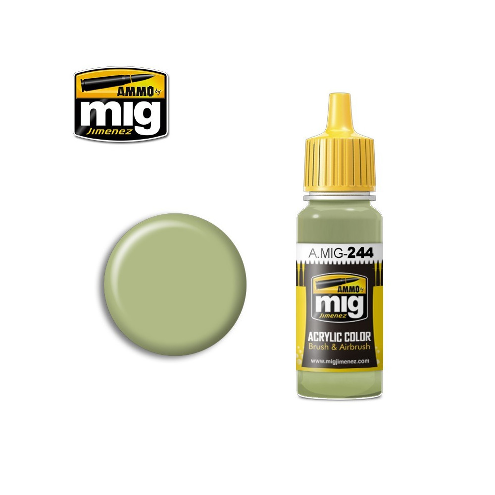 Peinture acrylique VERT D'OEUF DE CANARD (BS 216) 17ml Mig AMMO - MIG Jimenez A.MIG-0244 - 1