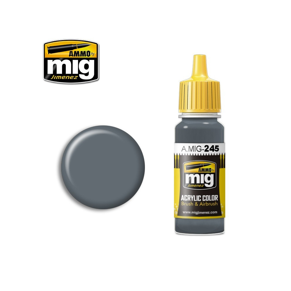 Peinture acrylique GRIS OCÉAN (BS 629) 17ml Mig AMMO - MIG Jimenez A.MIG-0245 - 1 Peinture acrylique GRIS OCÉAN (BS 629) 17ml Mig AMMO - MIG Jimenez A.MIG-0245 - 1