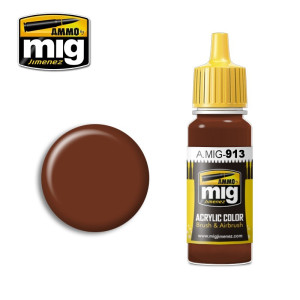 Peinture acrylique BASE MARRON ROUGE 17ml Mig AMMO - MIG Jimenez A.MIG-0913 - 1