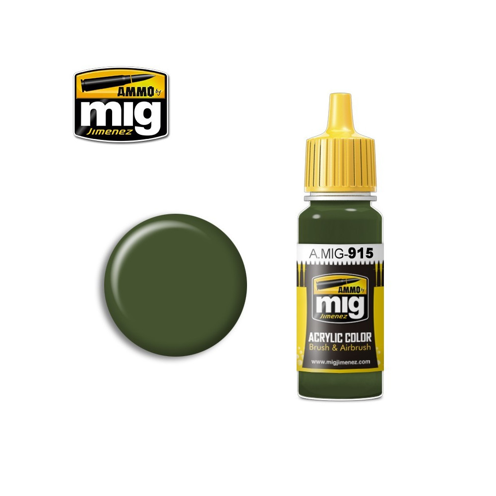 Peinture acrylique Vert foncé (BS 241) 17ml Mig AMMO - MIG Jimenez A.MIG-0915 - 1