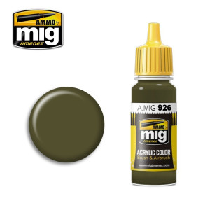 Peinture acrylique BASE VERT OLIVE 17ml Mig AMMO - MIG Jimenez A.MIG-0926 - 1