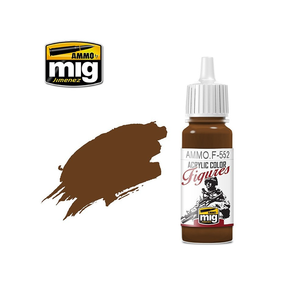 Peinture acrylique CUIR ROUGE 17ml Mig AMMO - MIG Jimenez A.MIG-F552 - 1