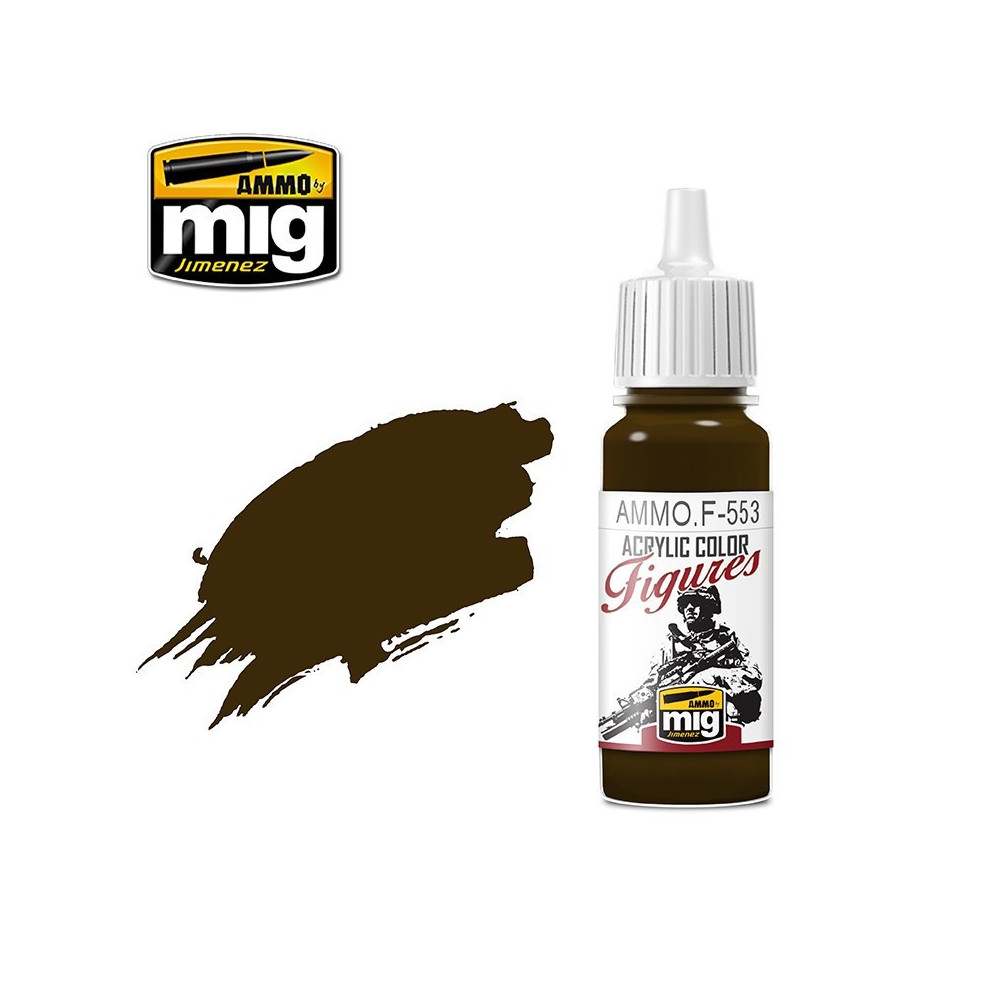 Peinture acrylique BRUN BRÛLÉ ROUGE 17ml Mig AMMO - MIG Jimenez A.MIG-F553 - 1