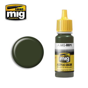 Peinture acrylique RAL 6003 VERT OLIVE OPT.1 17ml Mig AMMO - MIG Jimenez A.MIG-0001 - 1