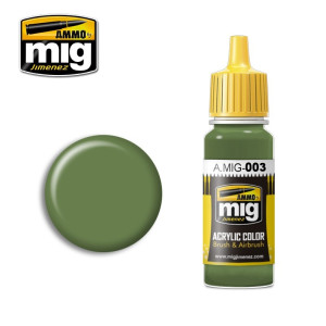 Peinture acrylique RAL 6011 VERT RÉSÉDA 17ml Mig AMMO - MIG Jimenez A.MIG-0003 - 1