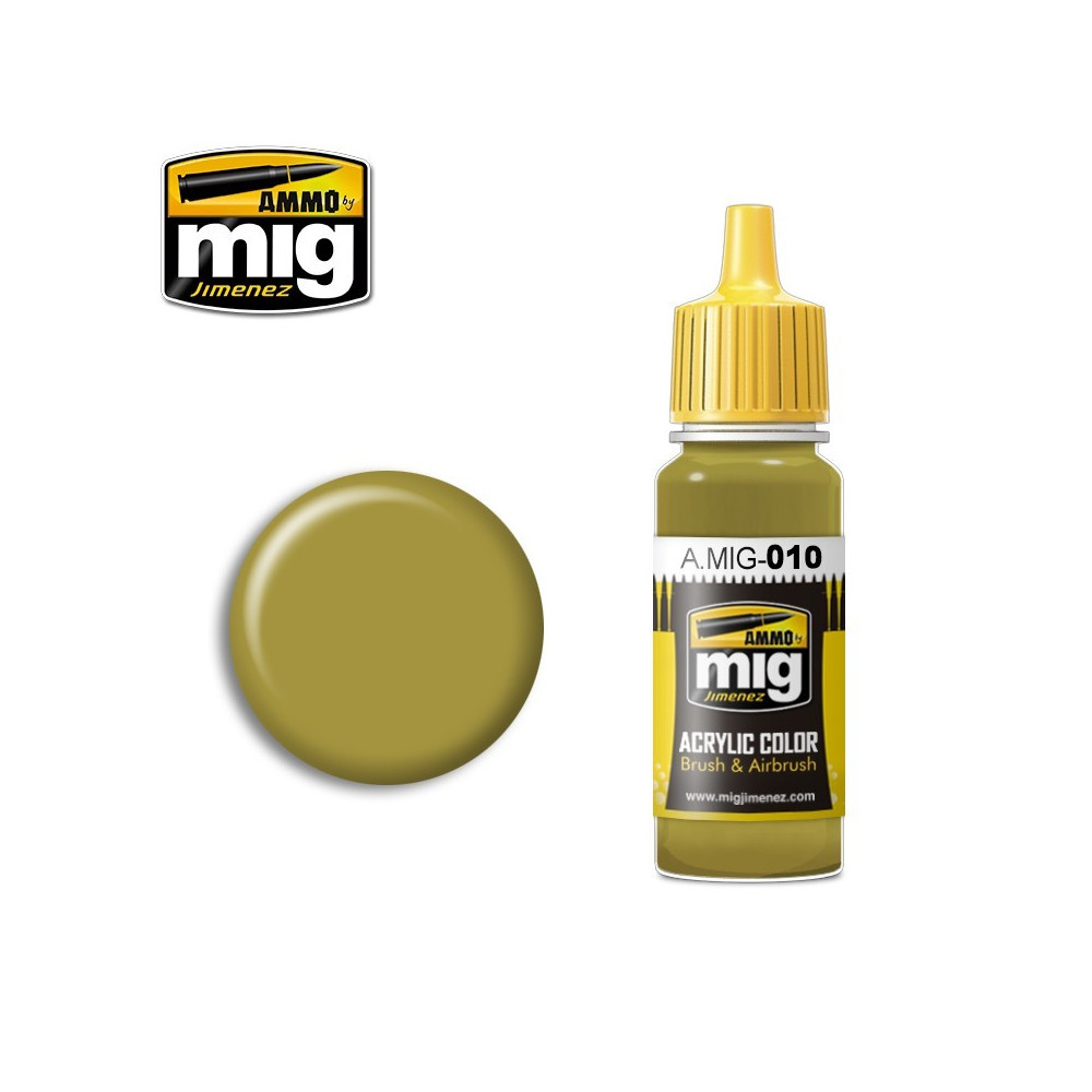 Peinture acrylique RAL 7028 JAUNE FONCÉ (MI-GUERRE) 17ml Mig AMMO - MIG Jimenez A.MIG-0010 - 1