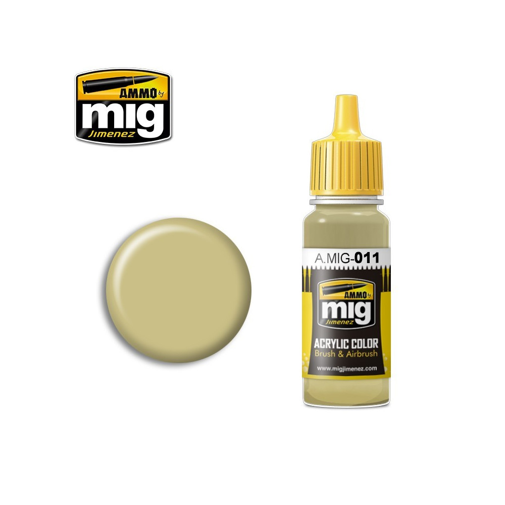 Peinture acrylique RAL 7028 JAUNE FONCÉ DE '44 DG I 17ml Mig AMMO - MIG Jimenez A.MIG-0011 - 1