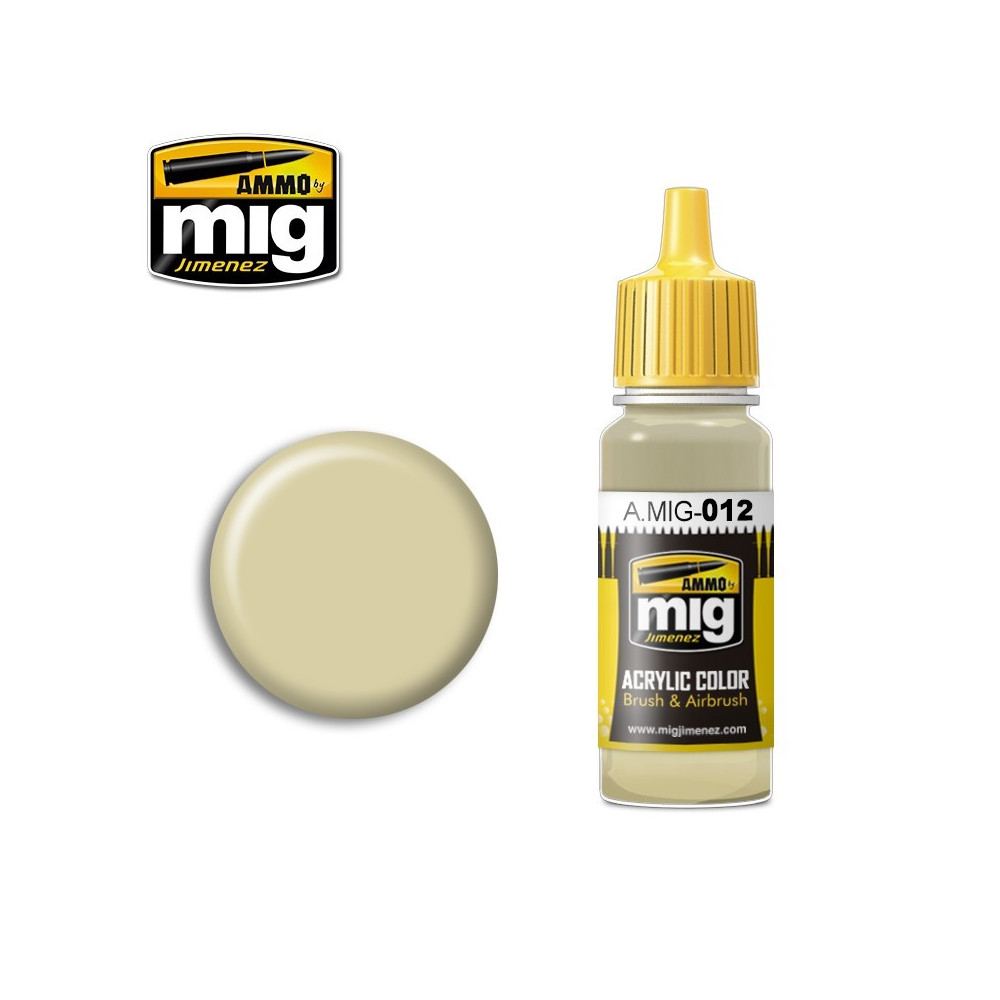 Peinture acrylique RAL 7028 JAUNE FONCÉ DE '44 DG III 17ml Mig AMMO - MIG Jimenez A.MIG-0012 - 1